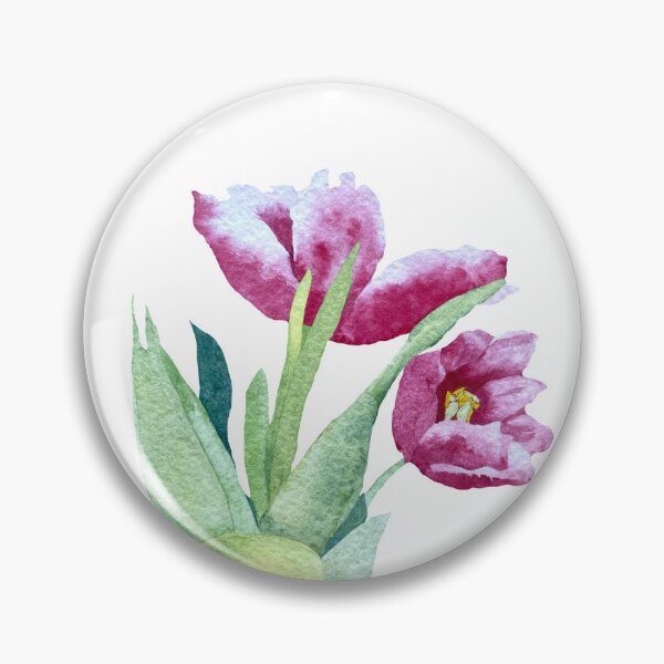 Item preview, Tulip red flower bouquet a watercolor illustration designed and sold by Yana Mustafina | Boho Soulful Designs.