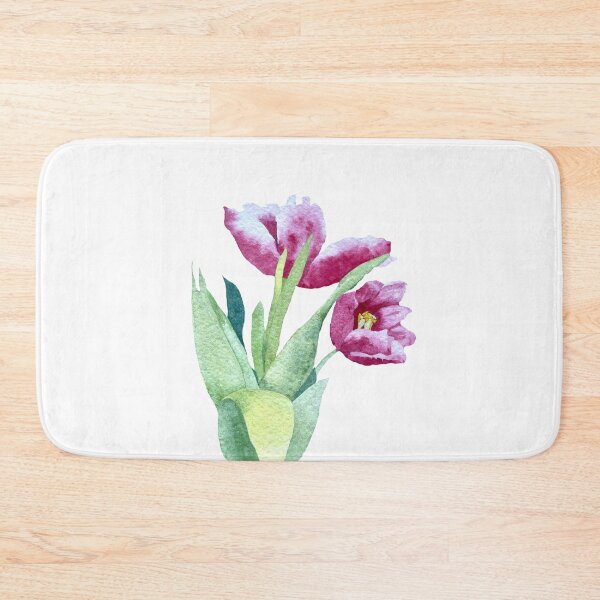 Item preview, Tulip red flower bouquet a watercolor illustration designed and sold by Yana Mustafina | Boho Soulful Designs.