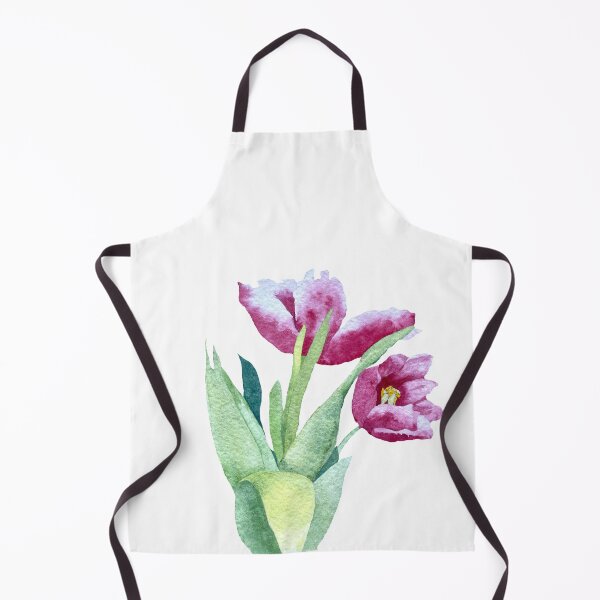 Item preview, Tulip red flower bouquet a watercolor illustration designed and sold by Yana Mustafina | Boho Soulful Designs.