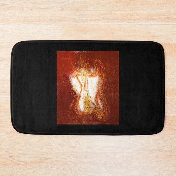 Item preview, Abstract Art Guitar in flames designed and sold by Oppos  Community Farm.