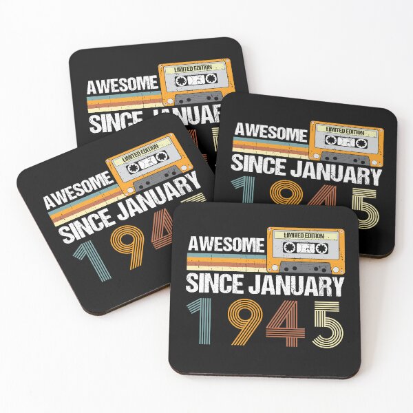 Item preview, Awesome Since January 1945 | 78th Birthday Gifts | 78 Years Old Gifts designed and sold by AMINE  ★★★★★.