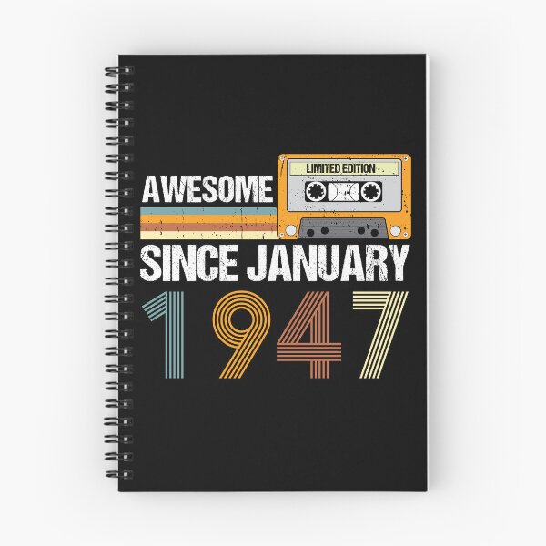 Item preview, Awesome Since January 1947 | 76th Birthday Gifts | 76 Years Old Gifts designed and sold by AMINE  ★★★★★.