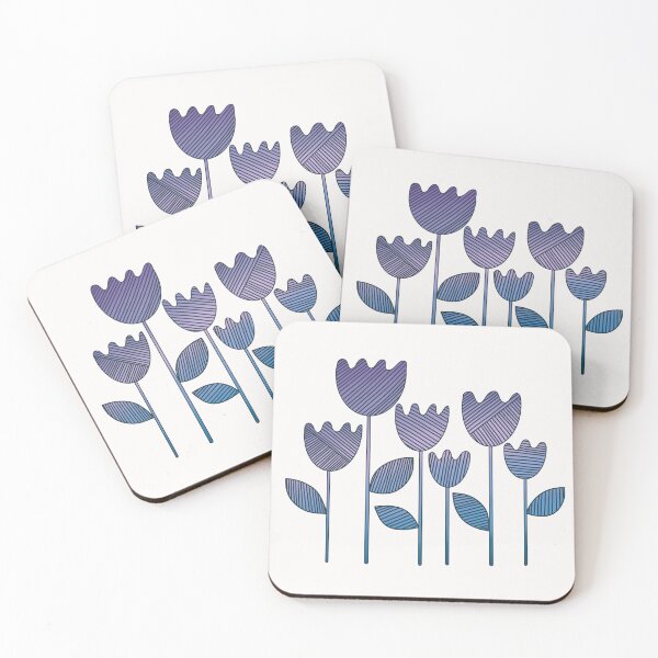 Item preview, Purple-Blue Flowers designed and sold by UnicornParty.