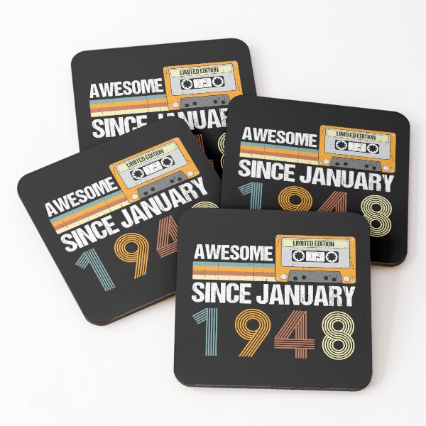 Item preview, Awesome Since January 1948 | 75th Birthday Gifts | 75 Years Old Gifts designed and sold by AMINE  ★★★★★.