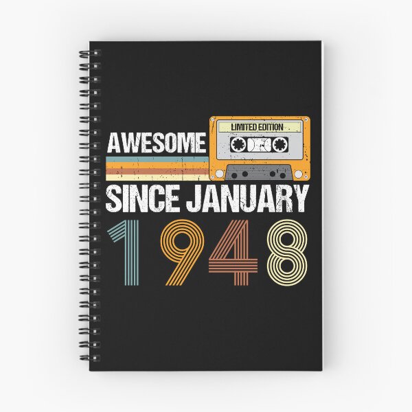 Item preview, Awesome Since January 1948 | 75th Birthday Gifts | 75 Years Old Gifts designed and sold by AMINE  ★★★★★.