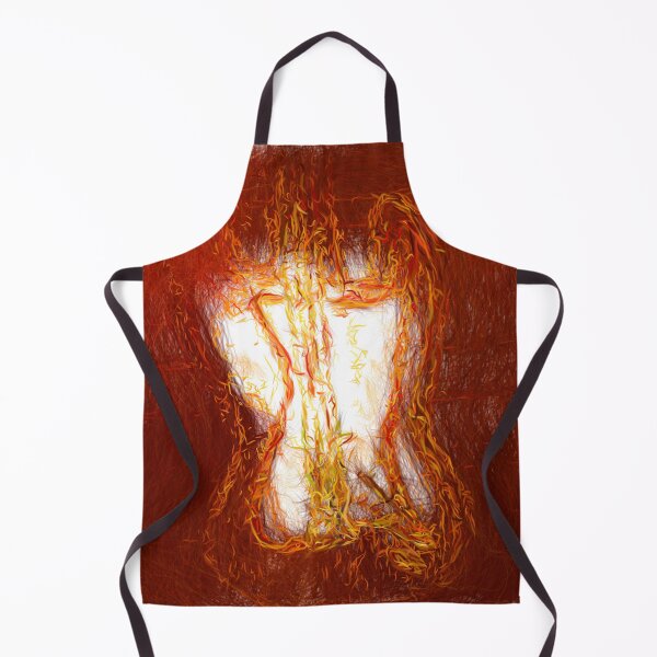 Item preview, Abstract Art Guitar in flames designed and sold by Oppos  Community Farm.