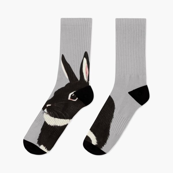 Item preview, Cute and Fluffy Black and White Netherland Dwarf Rabbit designed and sold by wigobun.