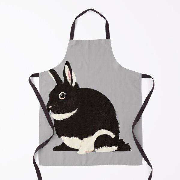Item preview, Cute and Fluffy Black and White Netherland Dwarf Rabbit designed and sold by wigobun.