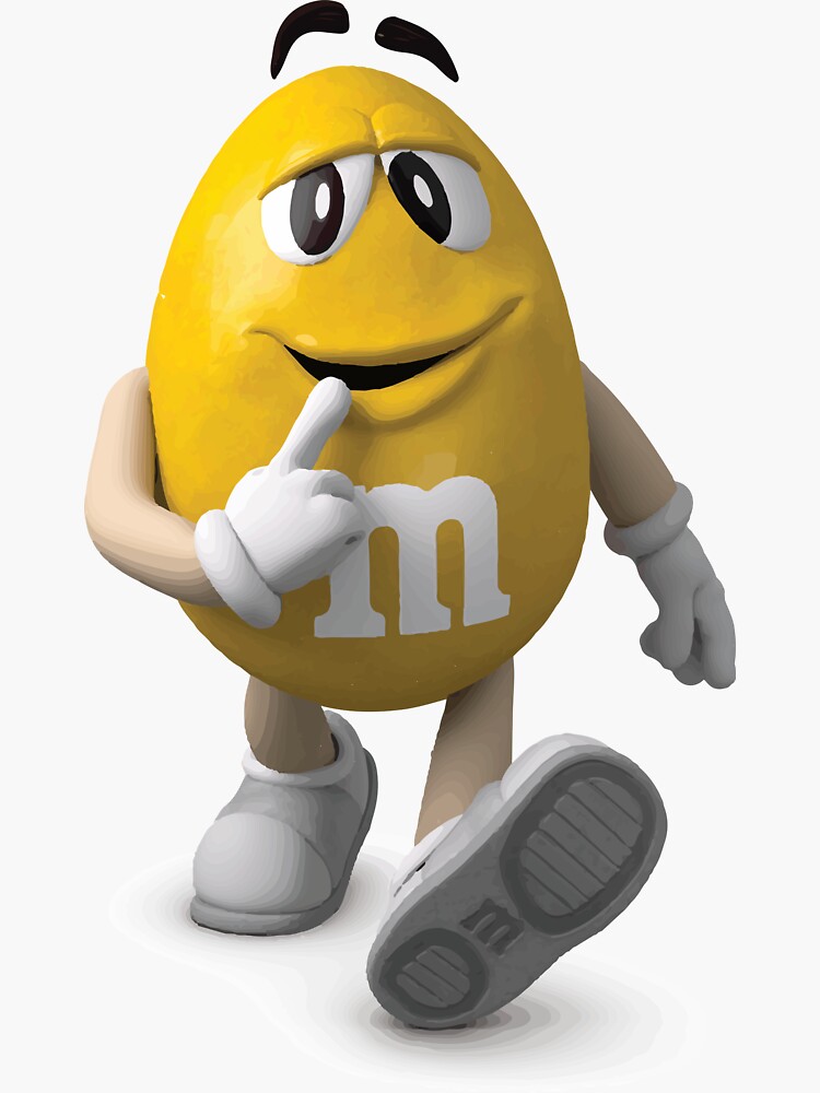 M and ms  Sticker for Sale by Designarty