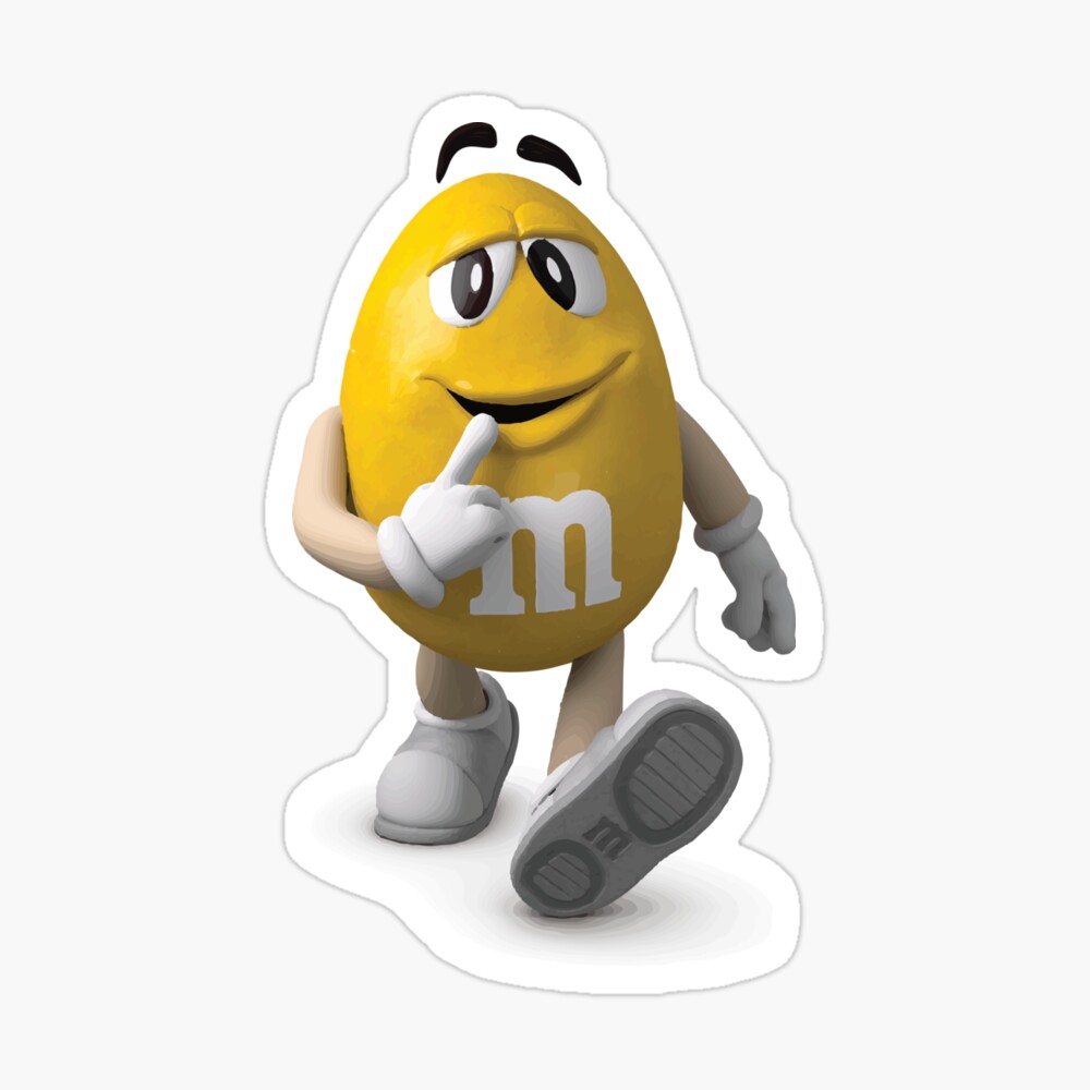 Yellow Female M&M Decal / Sticker 66