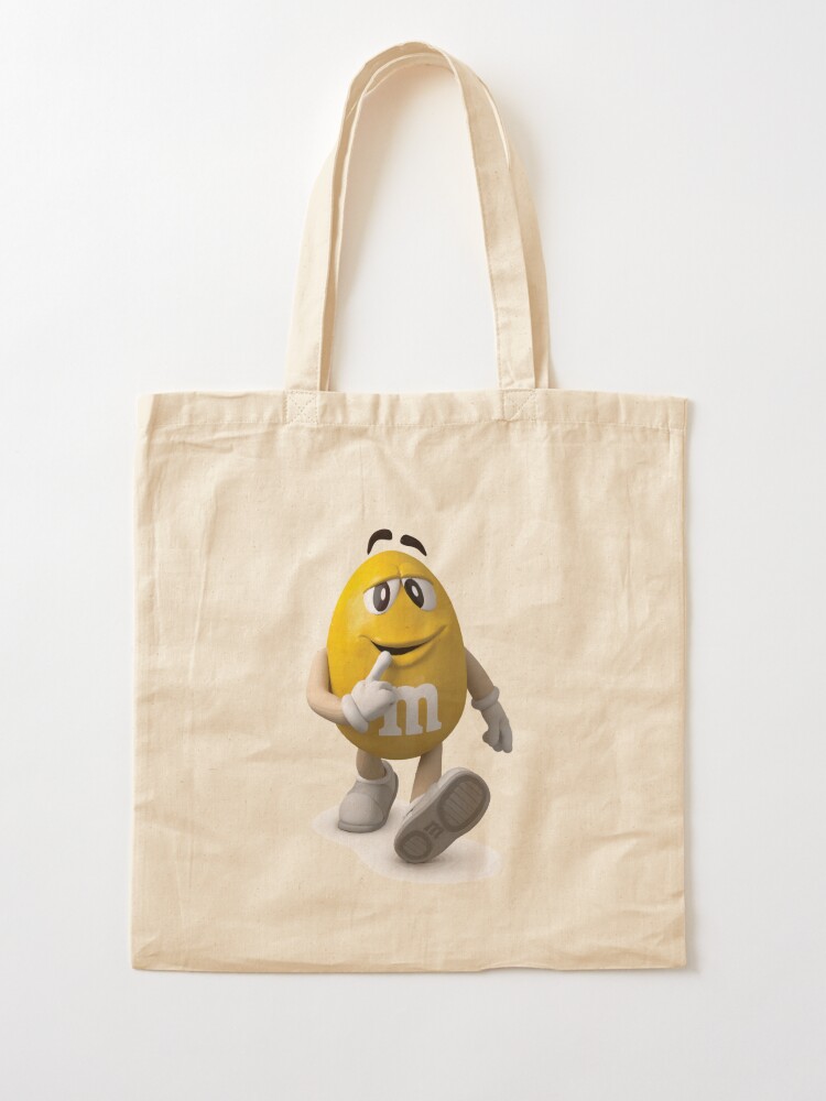 M&M World Tote Bag Yellow with Red Blue Green Brown Carmel
