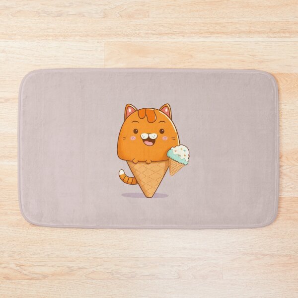 Item preview, chibi orange tabby cat ice cream designed and sold by lysabird.