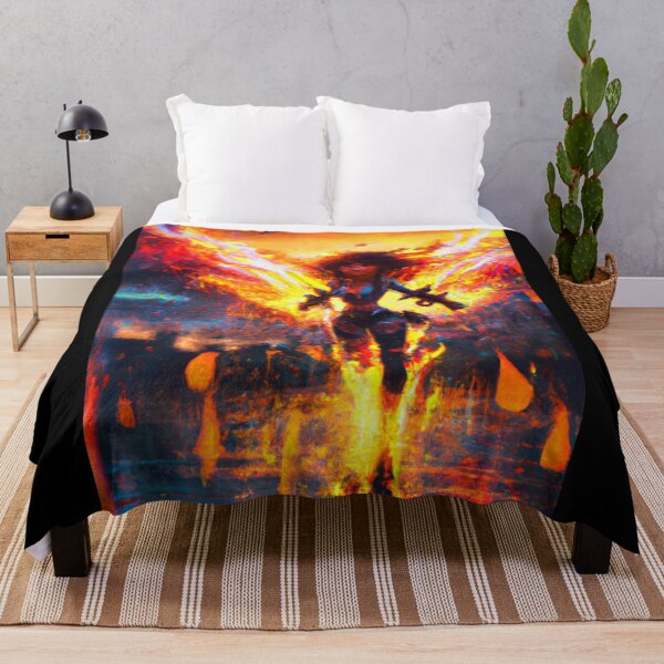 Item preview, Cyberpunk Fairy Jumping Over a Colored Ocean designed and sold by GoPublicTeam.