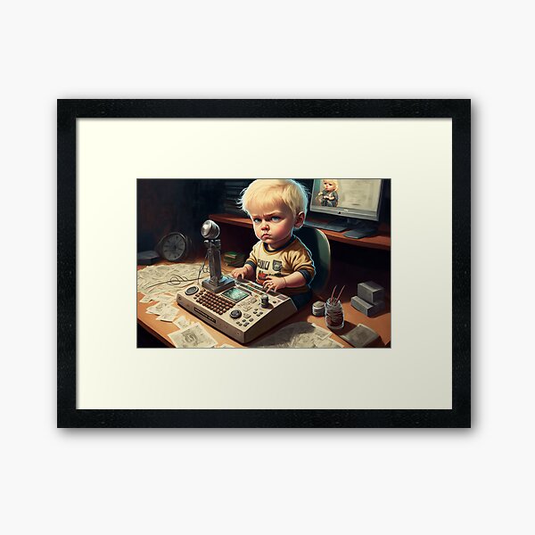 World's Youngest Streamer Framed Art Print