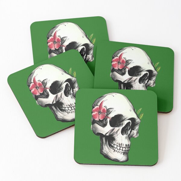 Item preview, Skull and Flowers designed and sold by DiverAstronaut.
