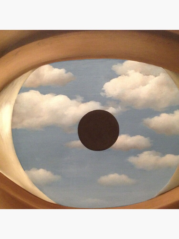 "Rene Magritte Poster, Faux Mirror Print, Rene Magritte Poster Magritte