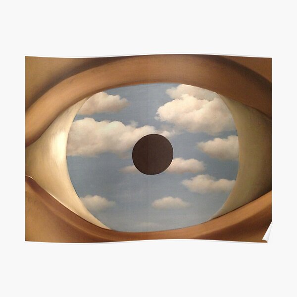 Affiche René Magritte, Impression Faux Miroir, Affiche René Magritte Magritte Œil, Art mural René Magritte, Impression Exposition René Magritte Poster