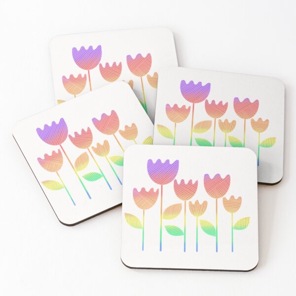 Item preview, Rainbow coloured Flowers designed and sold by UnicornParty.