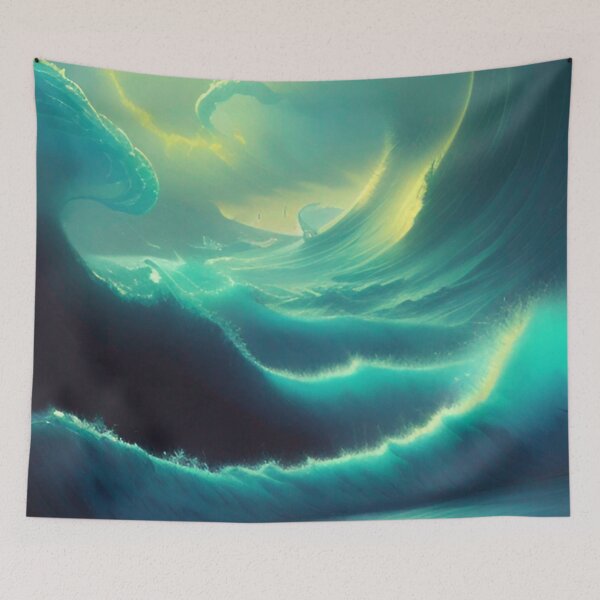 Item preview, Waves | Artificial Inteligence Generated Art designed and sold by AllAboutAI.