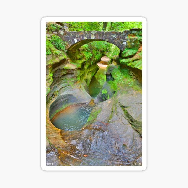 Item preview, Devil's Bathtub And Bridge Hocking Hills Ohio Vertical designed and sold by LisaWootenPhoto.