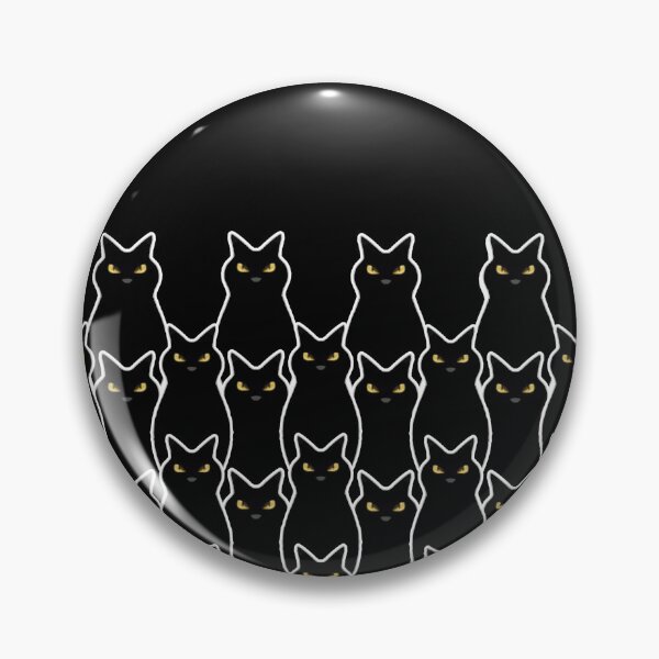Item preview, Black cats pattern, animal pattern, black, funny cats, cats lovers gift designed and sold by Collagedream.