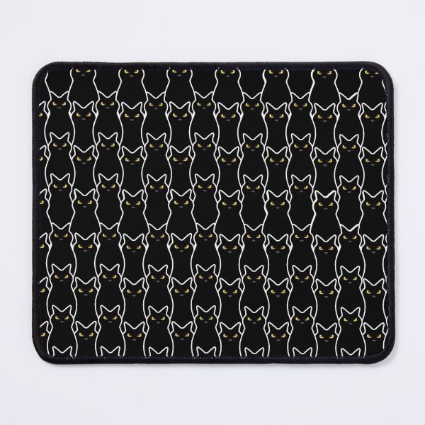 Item preview, Black cats pattern, animal pattern, black, funny cats, cats lovers gift designed and sold by Collagedream.