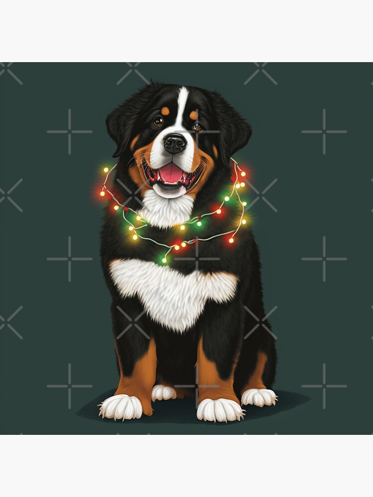 Xmas Lighting Reindeer Hat Bernese Mountain Dog Christmas Gift