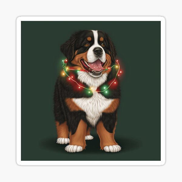 Xmas Lighting Reindeer Hat Bernese Mountain Dog Christmas Gift