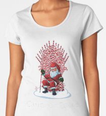 Christmas Is Coming Santa Candy Cane Throne T-Shirt Women's Premium T-Shirt