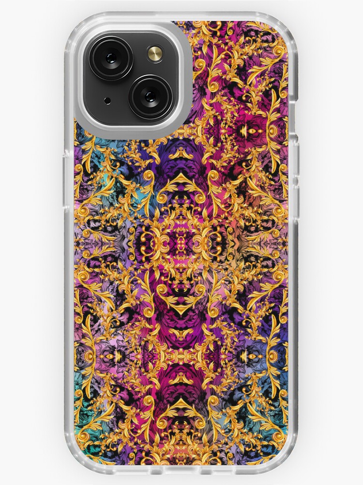 MULTICOLORED GOLD ITALIAN BAROQUE STYLE DESIGN PATTERN-LUXURY VINTAGE  DAMASK PRINT iPhone Case for Sale by pinkdragons