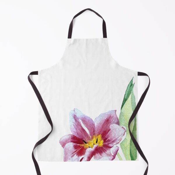 Item preview, Tulip red flower bud a watercolor illustration designed and sold by Yana Mustafina | Boho Soulful Designs.