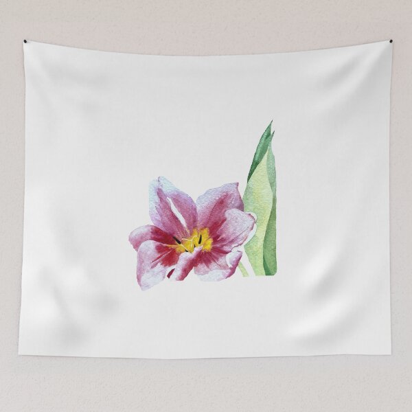 Item preview, Tulip red flower bud a watercolor illustration designed and sold by Yana Mustafina | Boho Soulful Designs.