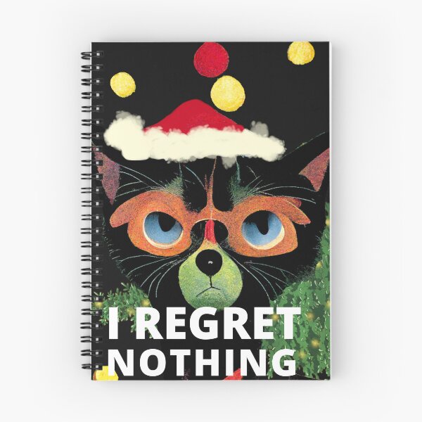 Item preview, I Regret Nothing Xmas Cat designed and sold by joanaoberg.