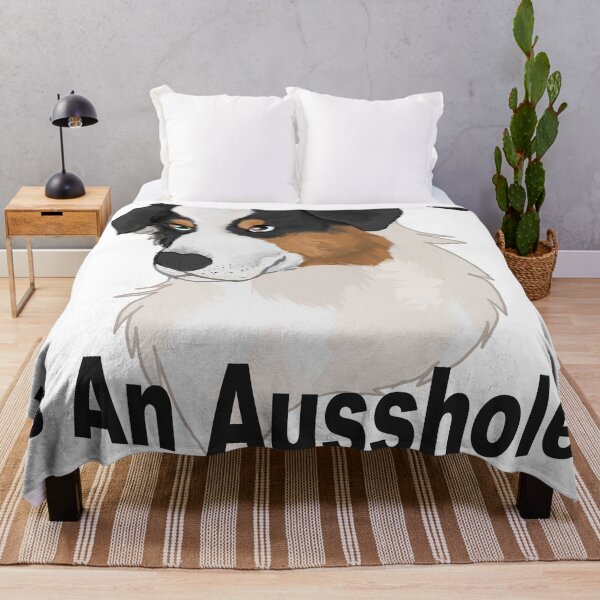 Item preview, my dog is an Ausshole- black tri aussie designed and sold by Blaspur.