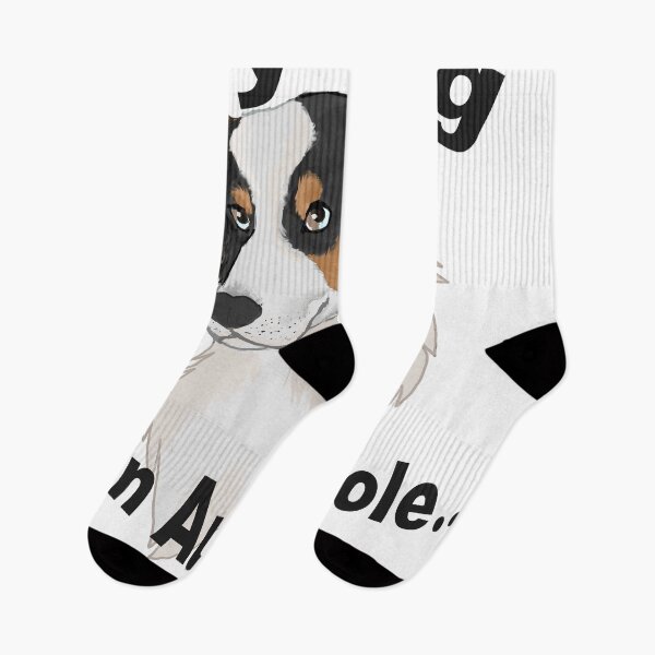 Item preview, my dog is an Ausshole- black tri aussie designed and sold by Blaspur.