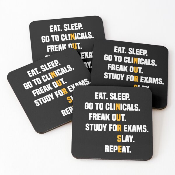 Item preview, Eat Sleep Go To Clinicals Freak Out Study For Exams | Funny Nurse Eat Sleep Go To Clinicals designed and sold by Cute Shark.