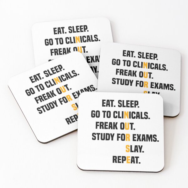 Item preview, Eat Sleep Go To Clinicals Freak Out Study For Exams | Funny Nurse Eat Sleep Go To Clinicals designed and sold by Cute Shark.