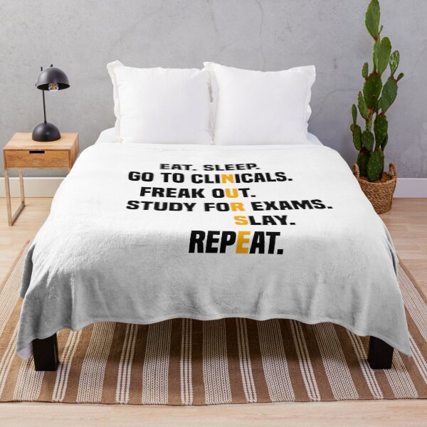Item preview, Eat Sleep Go To Clinicals Freak Out Study For Exams | Funny Nurse Eat Sleep Go To Clinicals designed and sold by Cute Shark.