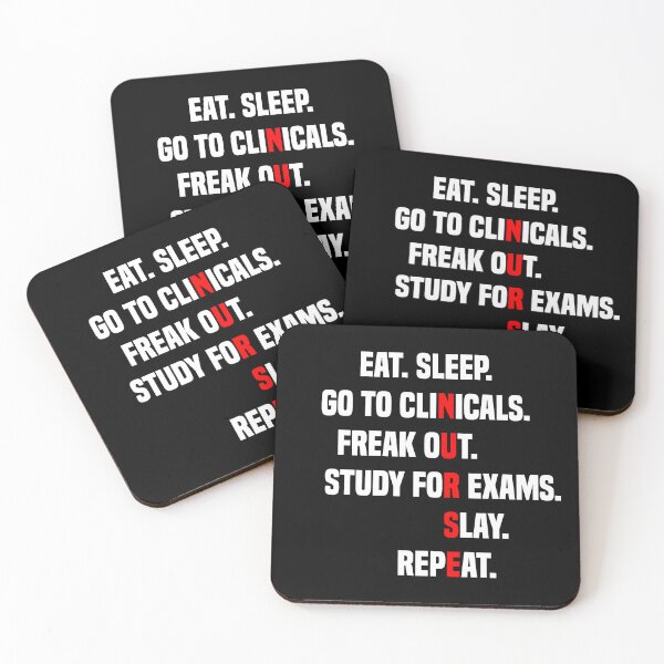 Item preview, Eat Sleep Go To Clinicals Freak Out Study For Exams | Funny Nurse Eat Sleep Go To Clinicals designed and sold by Cute Shark.