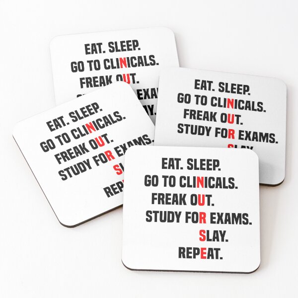 Item preview, Eat Sleep Go To Clinicals Freak Out Study For Exams | Funny Nurse Eat Sleep Go To Clinicals designed and sold by Cute Shark.