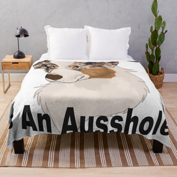 Item preview, my dog is an Ausshole- red merle aussie designed and sold by Blaspur.