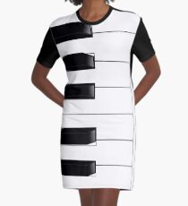 PIANO KEYS Graphic T-Shirt Dress