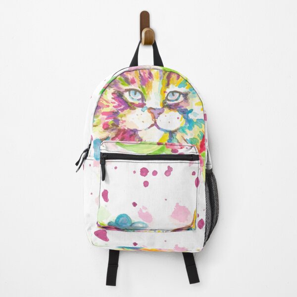 Item preview, Beautiful Cat with Flowers Splash Paint designed and sold by Shekevara.