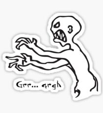 Grr Argh Monster, Buffy the Vampire Slayer, Mutant Enemy, 90s, BTVS, Zombie variation 2 Sticker