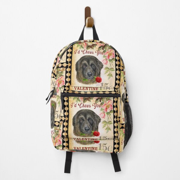 Item preview, Caucasian Shepherd Vintage Valentine Funny Dog With Rose designed and sold by Cuddlythopia.