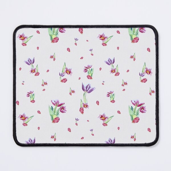 Item preview, Tulip red violet pattern bouquet pink designed and sold by Yana Mustafina | Boho Soulful Designs.