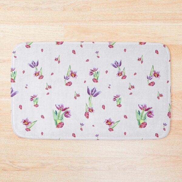 Item preview, Tulip red violet pattern bouquet pink designed and sold by Yana Mustafina | Boho Soulful Designs.