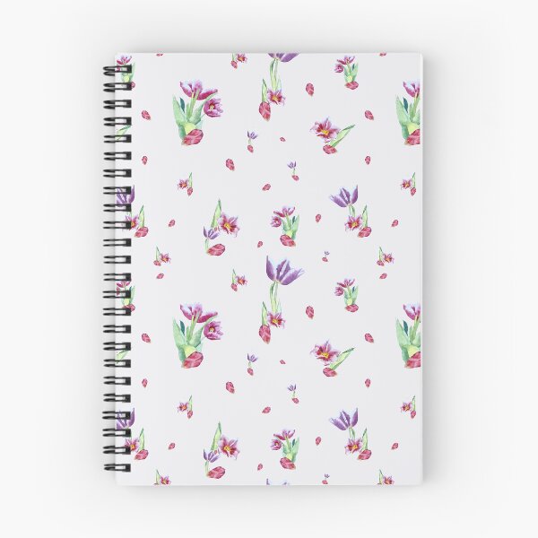 Item preview, Tulip red violet pattern bouquet pink designed and sold by Yana Mustafina | Boho Soulful Designs.