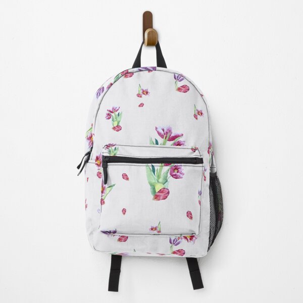 Item preview, Tulip red violet pattern bouquet pink designed and sold by Yana Mustafina | Boho Soulful Designs.