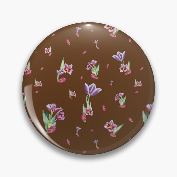 Item preview, Tulip red violet pattern bouquet brown designed and sold by Yana Mustafina | Boho Soulful Designs.